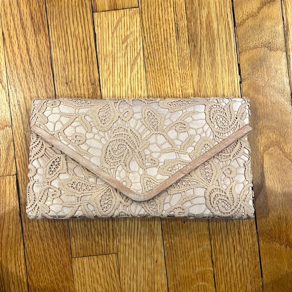 Gorgeous Pink Lace Clutch
